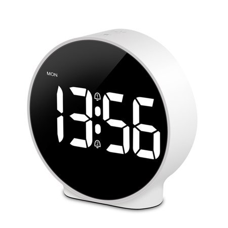 Stylish LED Digital Table Clock Desk Alarm Clock for Home and Office with Alarm and Snooze Calendar Functions for Child