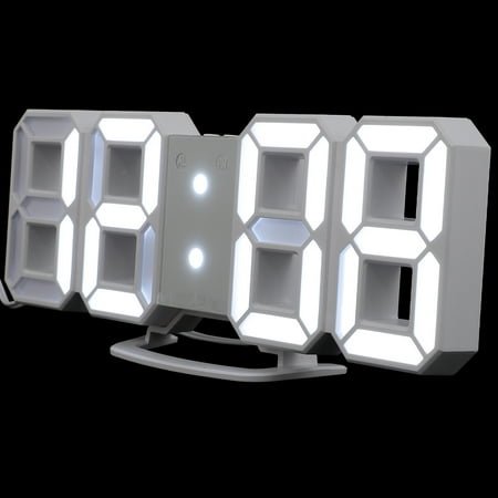 unbranded Digital Display Clock Radio Controlled Wall Clocks Small Office White