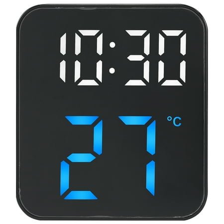 Unique Bargains LED Display Digital Alarm Clock Blue 3.9L x 1.6W x 4.3H