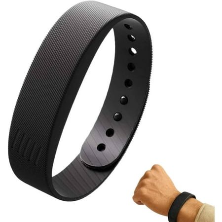 Vibrating Alarm Wristband Fitsleeps Alarm Clock Watches 40-Day Battery Life Silent Wrist Shock Bands for Deepsleepers Elderly (Black)
