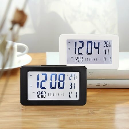 Viflosae Smart Night Digital Alarm Clock With Indoor Temperature Operated Desk Small Clock Electronics Gadgets