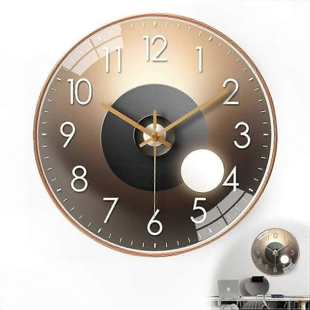 Vintage 30cm Silent Quartz Wall Clock Metal Decorative Timepiece Elegant Design