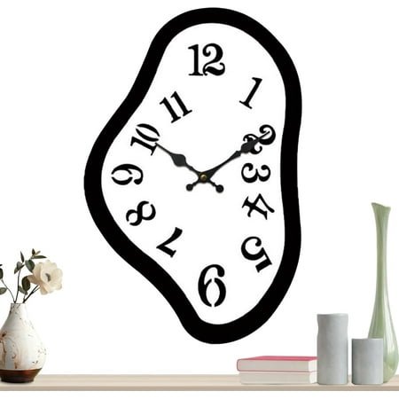 Vintage Wall Clocks – Vintage Aesthetic Clock, Irregular Design, Silent Non-Ticking | Home Kitchen School Classroom Bathroom Office, Holiday Christmas Birthday Decoration, Retro Timepiece