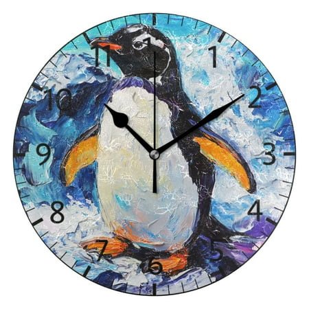 YAZAOO Decorative Wall Clock Size：25cm Frozen Splendor Design Pattern Clock