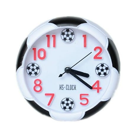 ZPAQI Creative 3D Football Sport Alarm Clock Analog Digital Clock Analog Clock Student Kids Room Ornament Table Clock Gifts