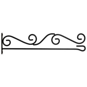 1-1/4 ft. Wrought Iron Horizontal Garden Flag Pole Holder Wall Scroll Hanger
