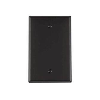1-Gang Black Blank Plate Nylon Midway/Midsize Wall Plate (1-Pack) PJ13-E