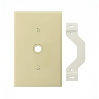 1-Gang White 0.406 in. Phone/Cable Nylon Midway/Midsize Wall Plate (1-Pack) PJ11-I