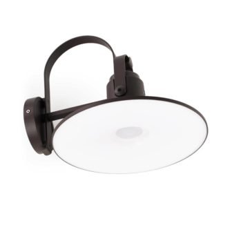 1-Light Bronze LED Outdoor Barn Light Wall Sconce with Bluetooth Speaker