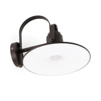 1-Light Bronze LED Outdoor Barn Light Wall Sconce with Bluetooth Speaker