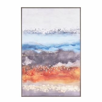 1- Panel Abstract Framed Wall Art with Gold Frame 47 in. x...