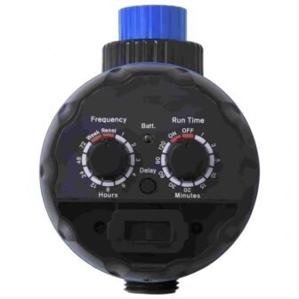 1 Zone Outdoor Single Outlet Water Timer Irrigation Controller with Ball Valves in