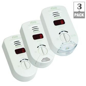 10-Year Worry-Free Plug-In Carbon Monoxide Detector for Living Room, Kitchen 21031211 (3-Pack)
