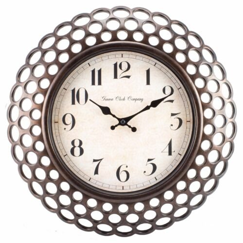 10026583 Geneva Clock Co. 16" Plastic Antique Copper Style Analog Wall Clock