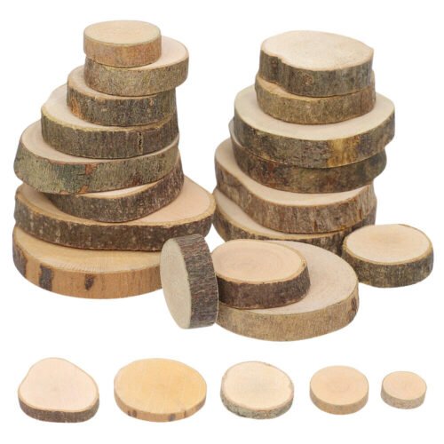 100 Pcs Craft Wood Slices Crafting DIY Crafts Rustic Decor Child