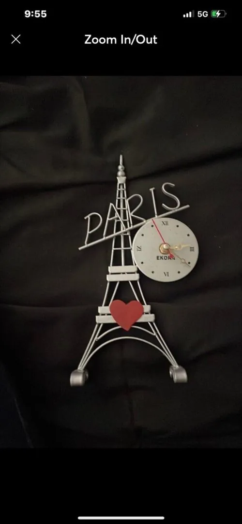 10 1/2 inch Paris Eiffel tower table clock