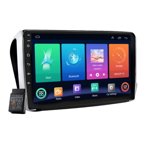 10.1" Android car radio for Peugeot 2008 2013-2020 WIFI Bluetooth GPS navigation