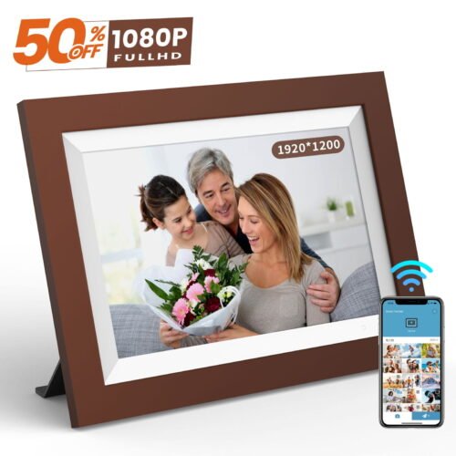 10.1" Inch Digital Picture Frame WiFi HD IPS Touch Screen Photo Video Album 16GB