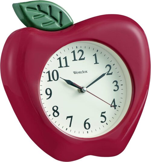 10" 3-Dimensional Apple Wall Clock- Model #38038A