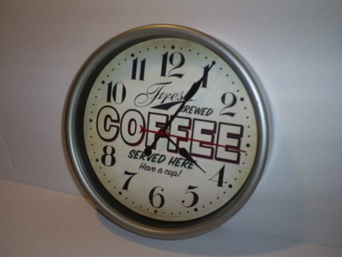 10" Coffee Wall Clock (COFFEE Served Here Have A Cup)
