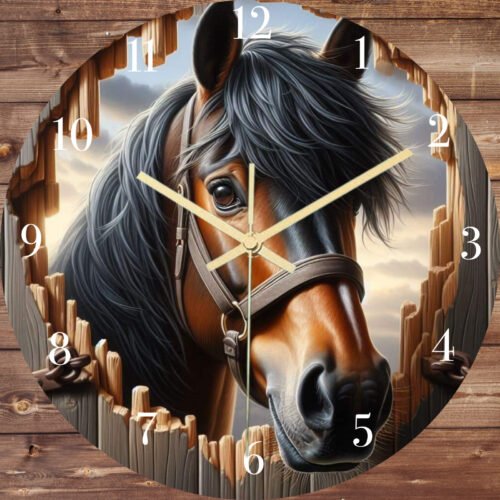 10 inch Clocks Colorful Horses, Elephants, Pigs, Bears, Tigers and Cheetahs