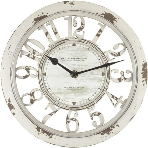 10 Inch Round Wall Clock FirsTime & Co. Antique Style Contour Battery Operated