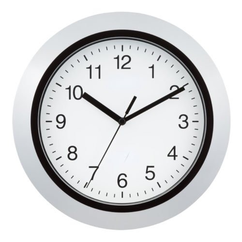 10 inch Silver Atomic Analog Wall Clock