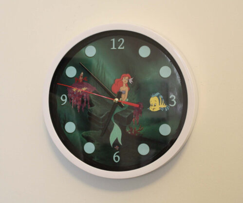 10 Inch Wall Clock Featuring Mermaid and Friends