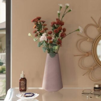 10 in. H Pink, Large Decorative Ceramic Round Cone Shape Centerpiece Table...