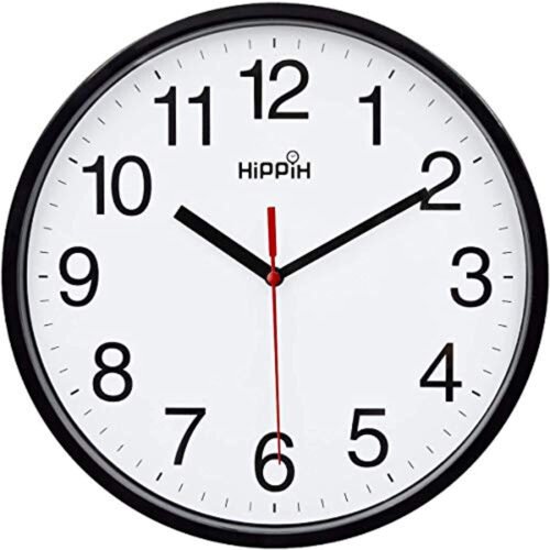 10 in Large Wall Clock Silent Indoor Outdoor Battery Powered Analog Office Home