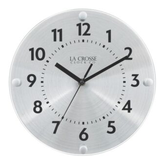 10 In. Orion Metal Analog Quartz Wall Clock with Silent Movement
