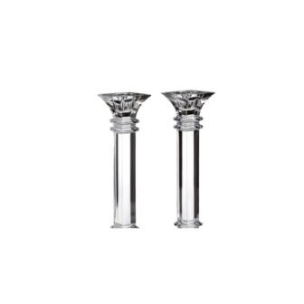 10 in. Treviso Clear Crystal Candlesticks (Set of 2)