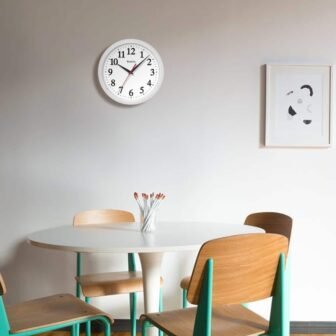 10 in. Ventura White Wall Clock