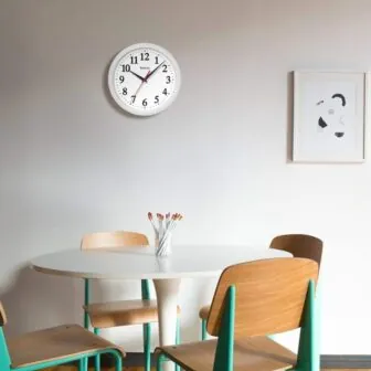 10 in. Ventura White Wall Clock photo 10 in. Ventura White Wall Clock featured image