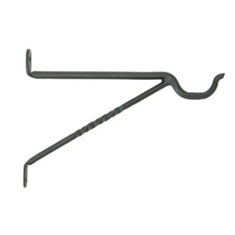 10 in. W Black Powder Coat Metal Lantern Bracket with 2 Legs...