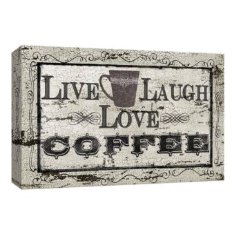 10 in. x 12 in. ''Live, Love, Laugh Coffee'' By Canvas Wall