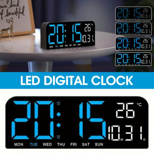 10" LED Digital Projector Projection Snooze Dual Alarm Clock FM Radio Timer USB