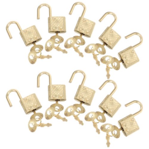 10 Pcs Miniature Padlock with Key Rust-proof Padlocks Small