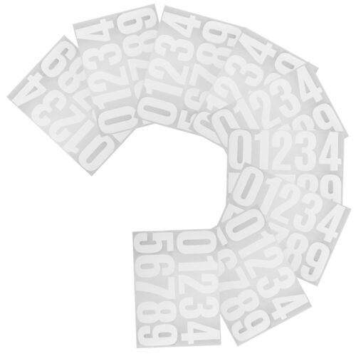 10 Sheets Sticker Label Outdoor Number Stickers Diy Mailbox Numbers Trash Can