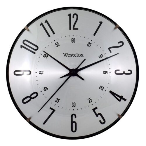 10" Silver Dial Analog QA Wall Clock with Dome Glass Lens Modern Silver Finish