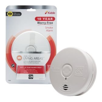 10 Year Worry-Free Battery Powered Smoke Detector with Photoelectric Sensor