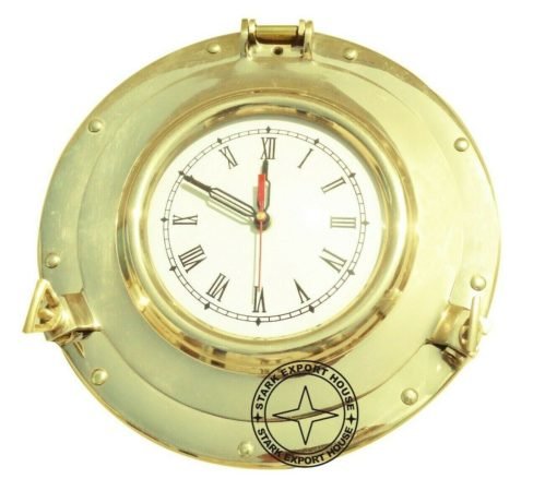 11 Inch Brass Marine Ship Porthole Clock Wall Clock Ship Porthole Clock 1