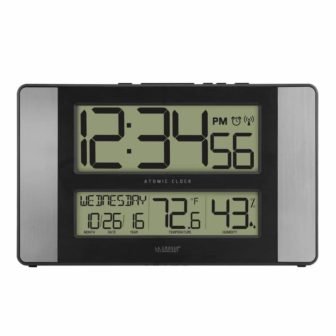 11 in. x 7 in. Atomic Digital Clock with Temperature and Humidity...