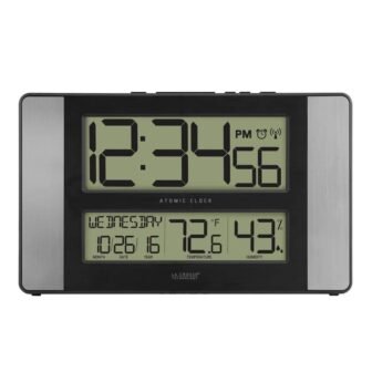 11 in. x 7 in. Atomic Digital Clock with Temperature and Humidity...