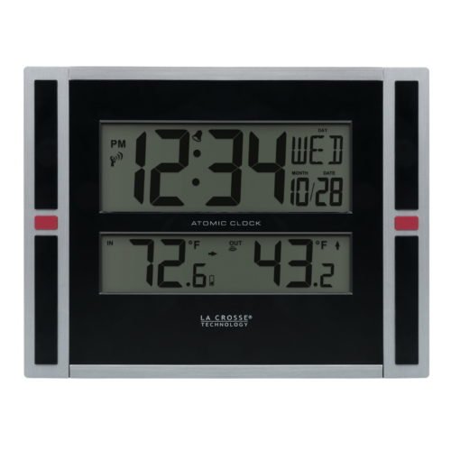 11" Modern Atomic Digital Wall/Table Clock with Temperature