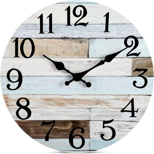 12" Coastal Country Style Wall Clock
