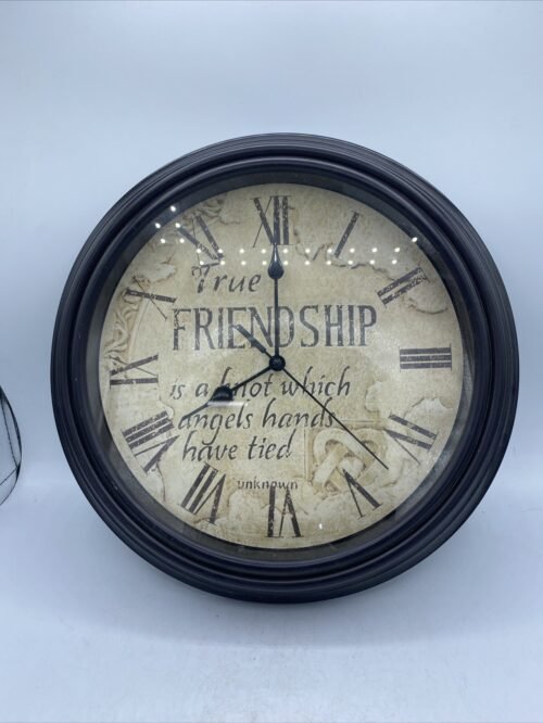12" Diameter Wall Clock - Face 9" W/Sentiment of Life Moments (see desc). Works!