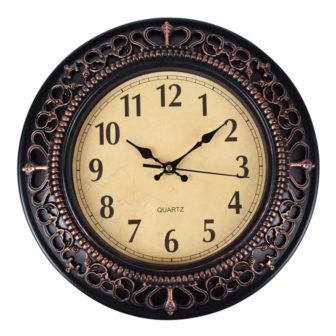 12 in. Black Non Ticking Modern Wall Clock Analog Clock image
