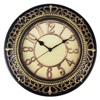 12 in. Brown Non Ticking Modern Wall Clock Analog Clock