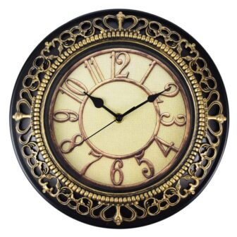 12 in. Brown Non Ticking Modern Wall Clock Analog Clock